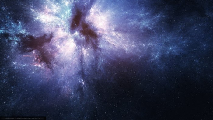 Nebula and stars in deep space