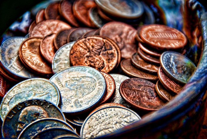 Pile of US Coins
