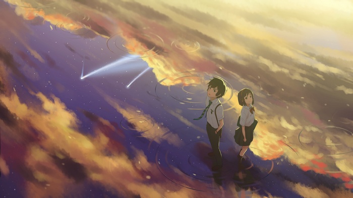 Taki and Mitsuha from Your Name