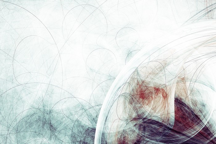 Abstract fractal drawing with swirling lines