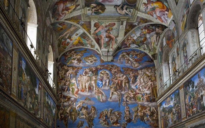Sistine Chapel ceiling frescoes by Michelangelo