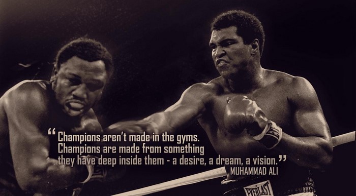Muhammad Ali quote about champions