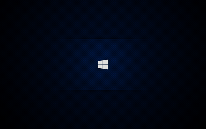 Windows 10 logo on a dark blue background