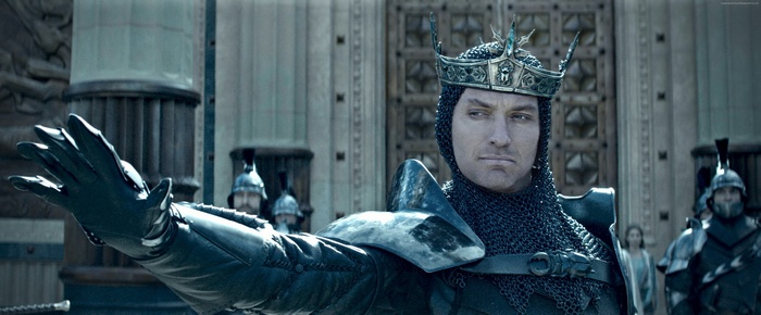 Jude Law as King Vortigern in King Arthur: Legend of the Sword