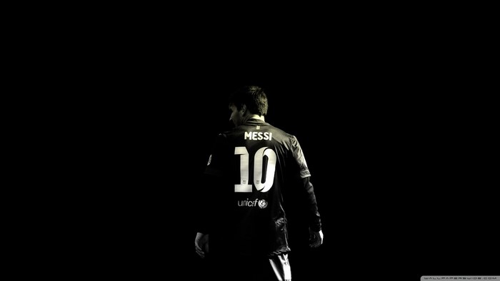 Lionel Messi wearing number 10 jersey