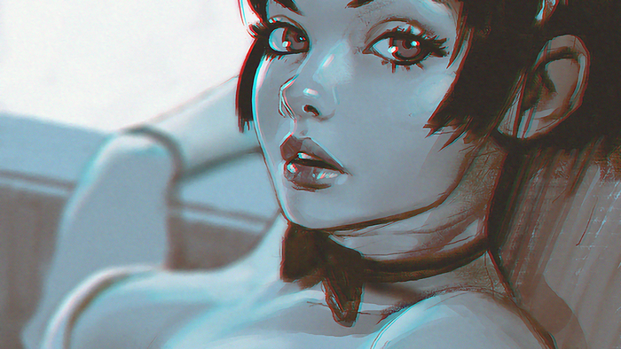 Portrait of a woman by Ilya Kuvshinov