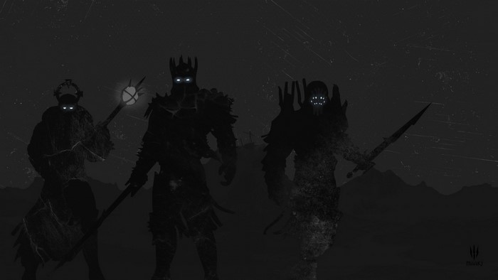 The Witcher 3 Wild Hunt: Three figures in darkness