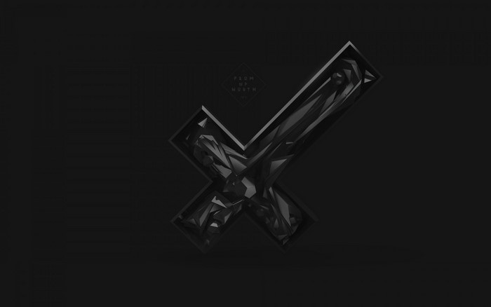 Abstract black cross logo with text