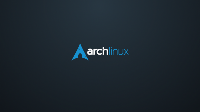 Arch Linux logo on a dark background