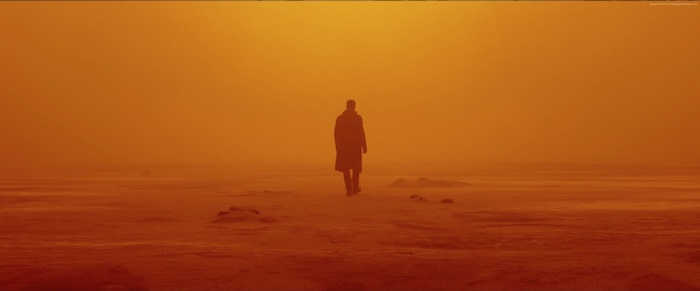 K from Blade Runner 2049 walking in a desert