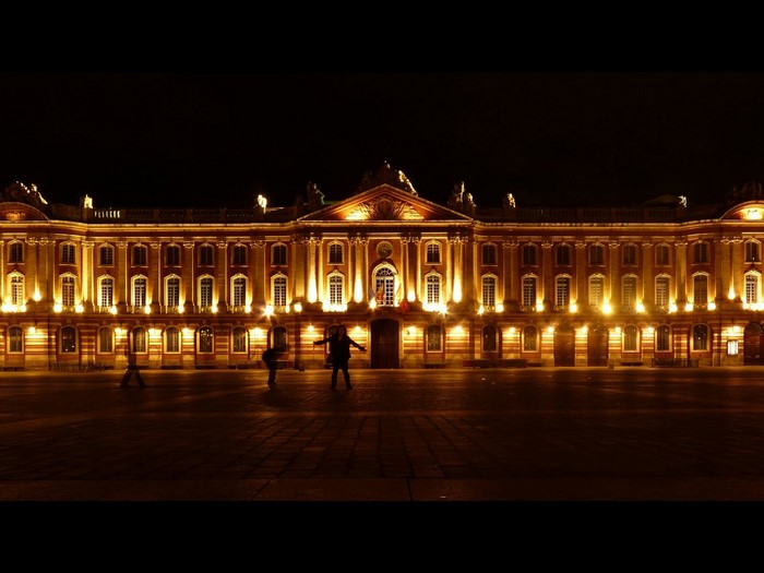 Place du Capitole in Toulouse at night