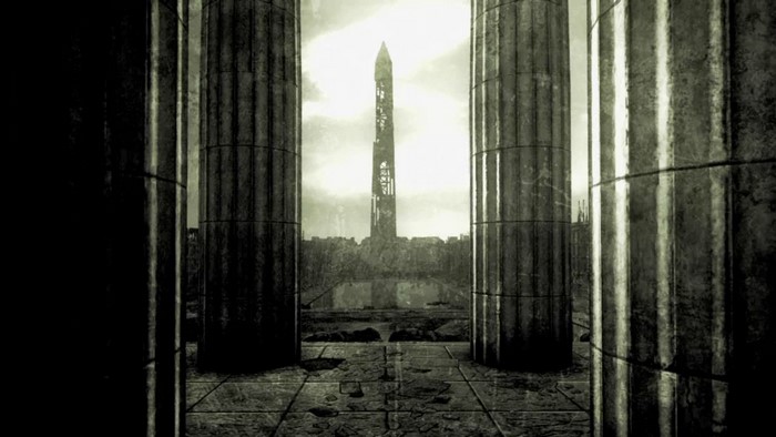 Ruined Monument between Ancient Columns