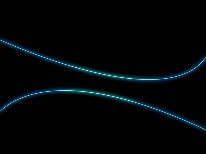 Abstract blue and teal neon lines on black background