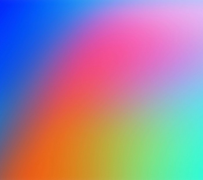 Abstract gradient of blue, pink, orange, and green colors