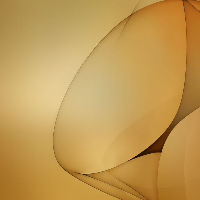 Abstract golden flowing shapes with light and shadow