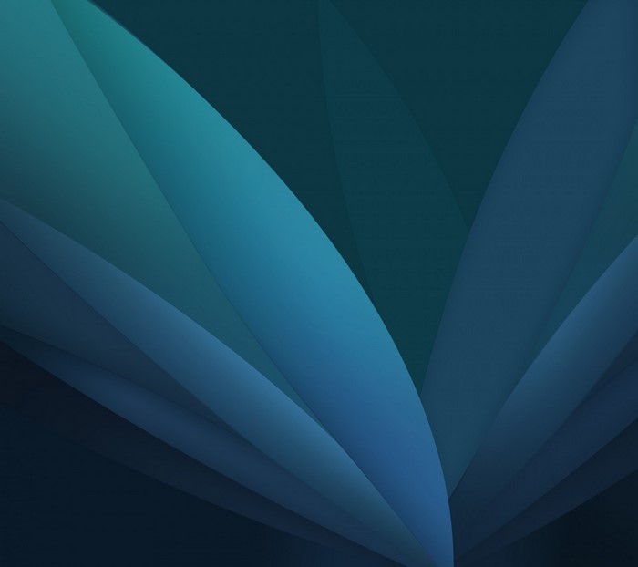 Abstract blue and teal flowing shapes