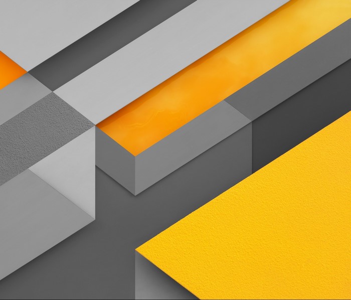 Abstract geometric shapes with yellow and gray colors