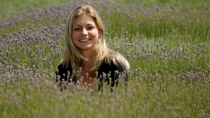 Maria Kirilenko in a field of lavender