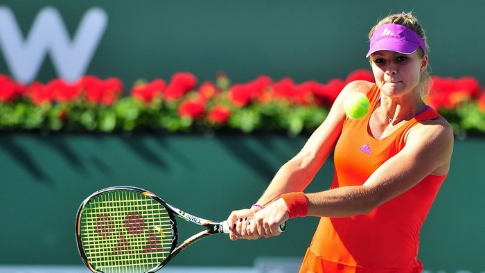Maria Kirilenko playing tennis