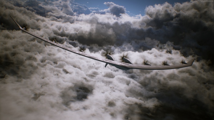 Ace Combat 7: Skies Unknown aircraft in clouds