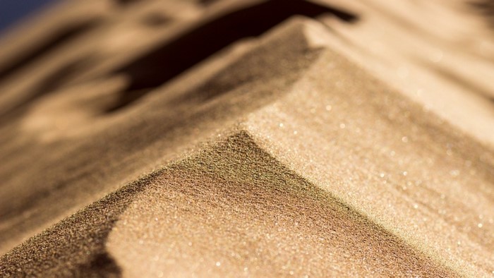 Close up of sand dunes with shallow depth of field