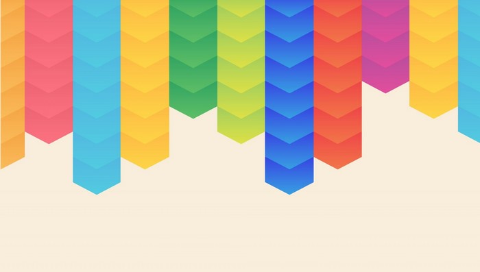 Colorful geometric pattern with downward pointing shapes