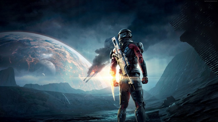 Mass Effect: Andromeda Soldier on Alien Planet