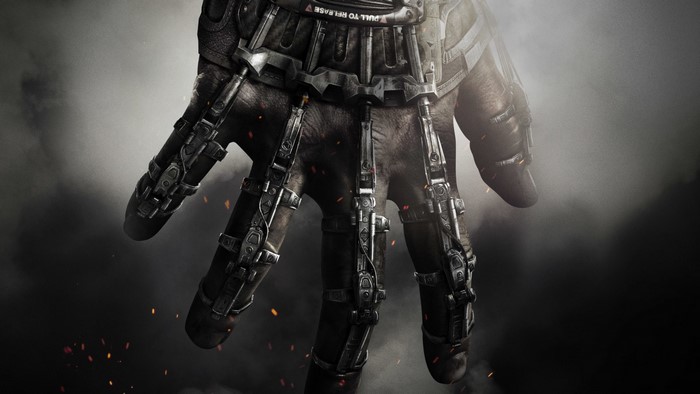 Close up of a mechanical glove from Call of Duty Advanced Warfare