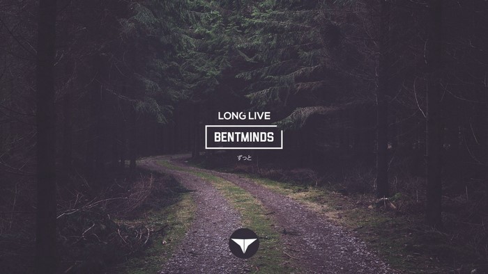 Long Live Bentminds logo in a forest