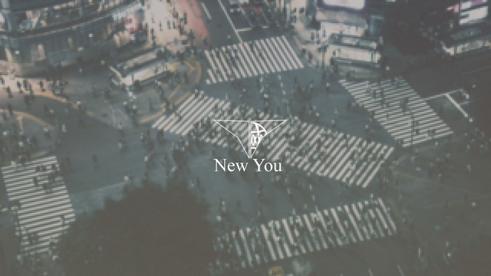 New You logo over Shibuya Crossing, Tokyo