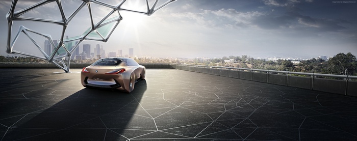 BMW Vision Next 100 Concept Car on Rooftop