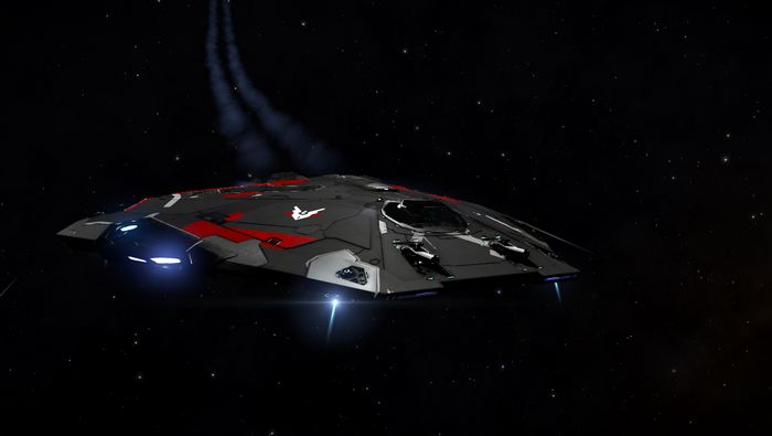Elite Dangerous Cobra MKIII spacecraft in outer space
