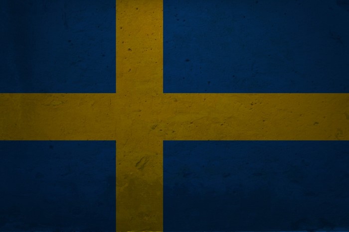 Sweden flag with texture