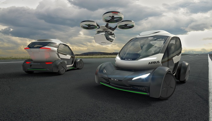 Airbus Pop.Up concept vehicles and drone