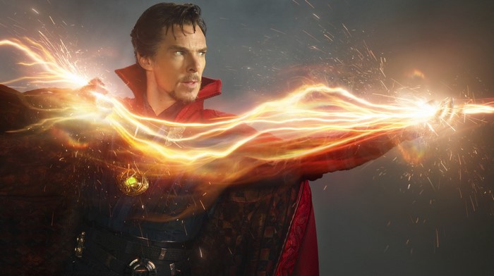 Doctor Strange from Marvel Comics casting a spell