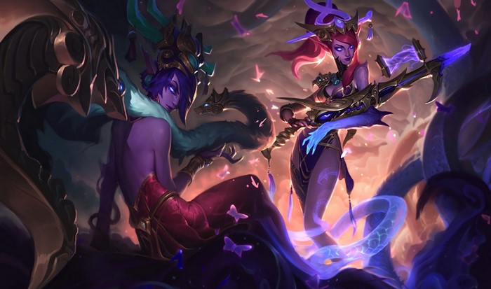Morgana and Caitlyn from League of Legends