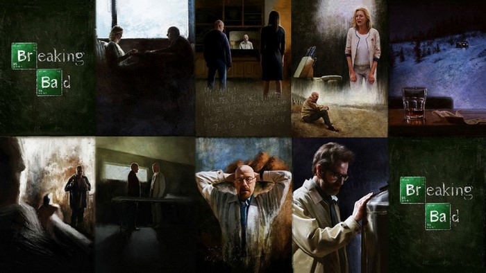 Breaking Bad collage with multiple scenes