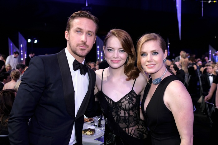 Ryan Gosling, Emma Stone, and Amy Adams at Oscar 2017