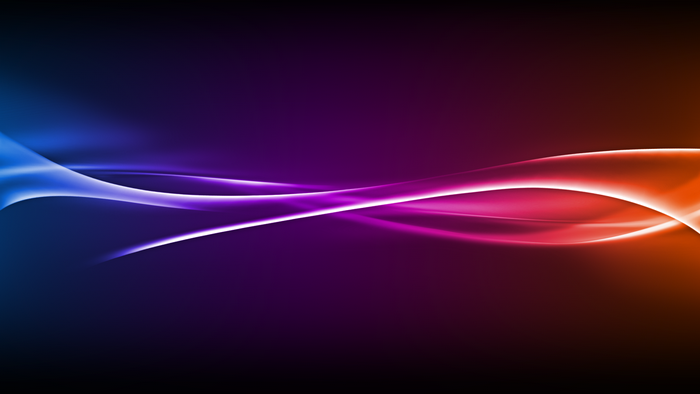 Abstract colorful light waves on dark background