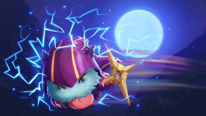 Kennen from League of Legends with lightning and moon