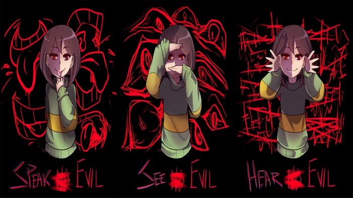 Chara from Undertale: Speak No Evil, See No Evil, Hear No Evil