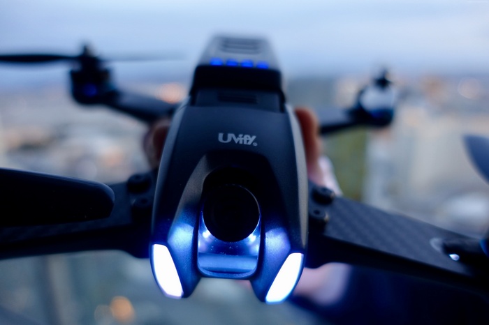 UVIFY DRACO drone with blue lights