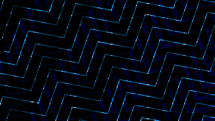 Abstract dark background with blue zigzag lines