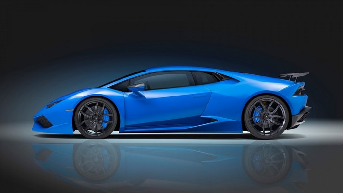 Blue Lamborghini Huracan Novitec Torado N Largo