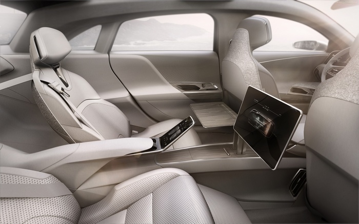 Interior of a Lucid Air electric car