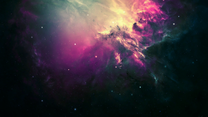 Vibrant nebula with stars in outer space