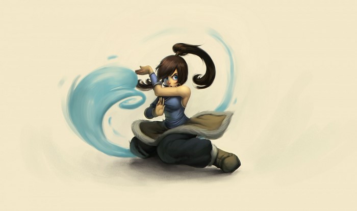 Korra from The Legend of Korra waterbending