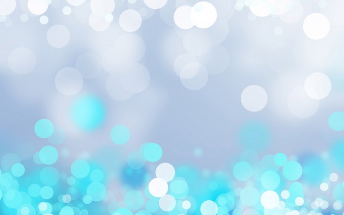 Abstract blue and white bokeh lights