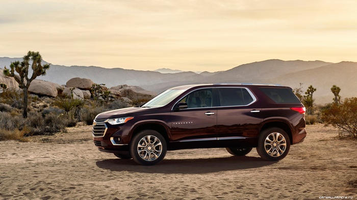 Chevrolet Traverse crossover SUV in desert landscape
