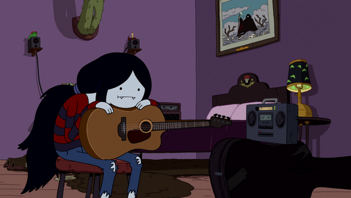 Marceline Playing Guitar in Adventure Time
